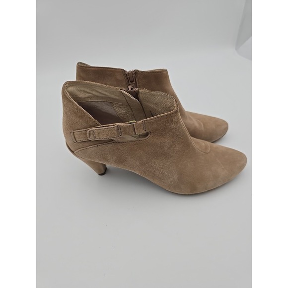Tsubo Beige Suede Leather Zip Ankle Boots Womens‎ Size 6.5 Style 1002528-Mink - Picture 3 of 12